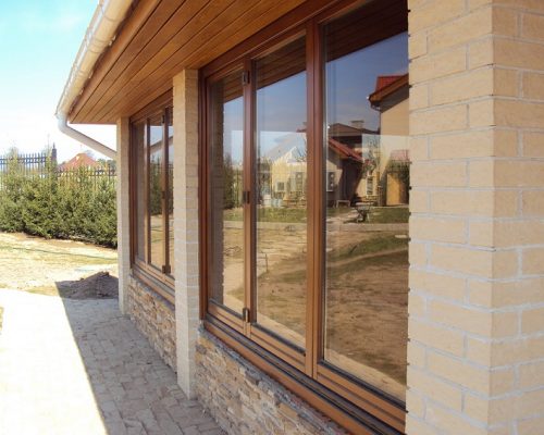 Timber bi-fold / fold-aside terrace doors Lithuania Production Quality